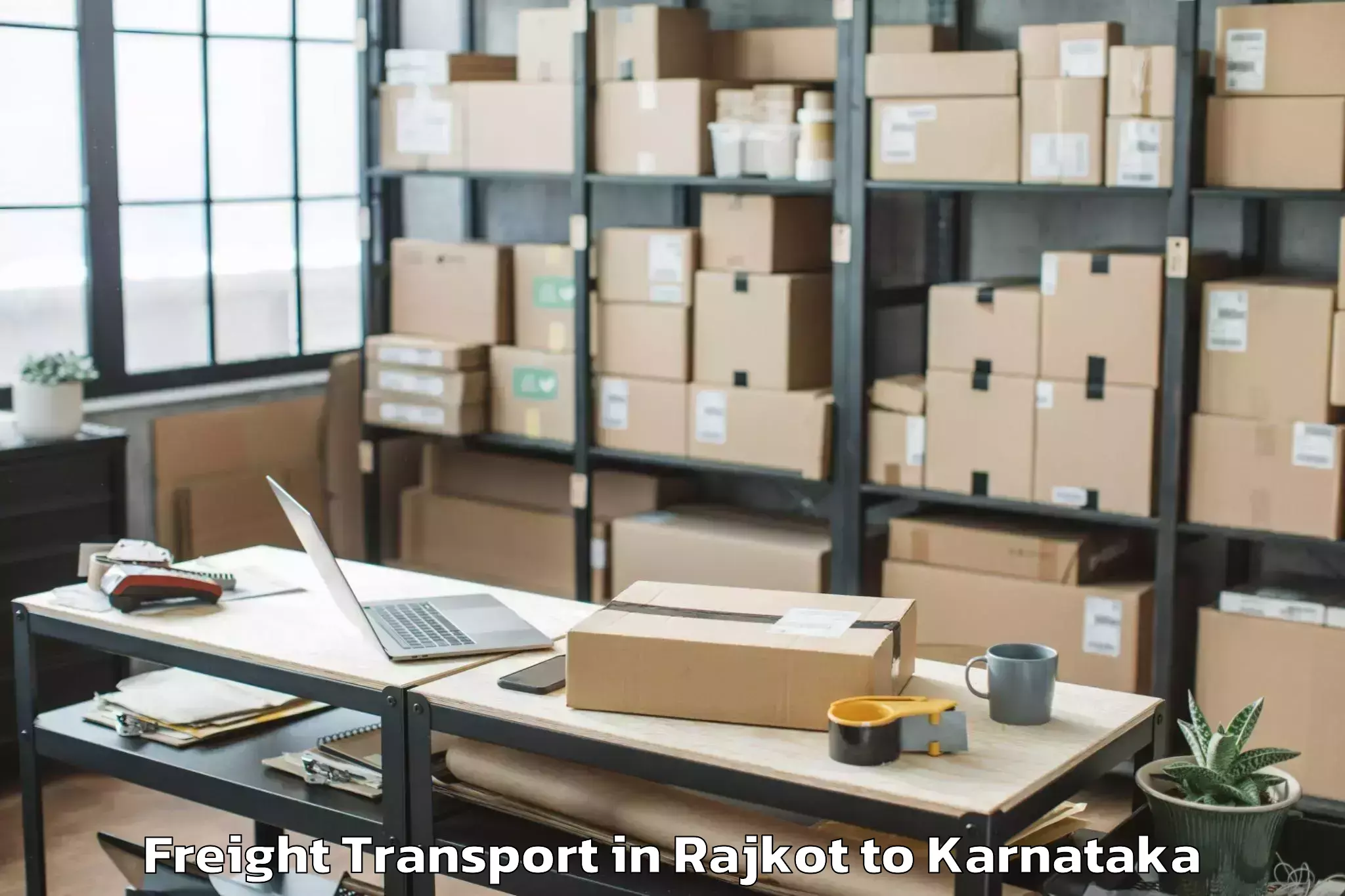 Top Rajkot to Piriyapatna Freight Transport Available